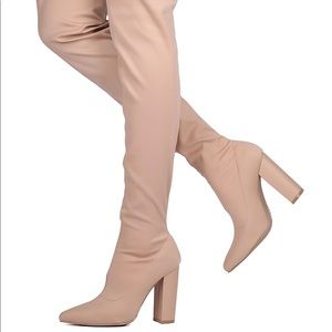 Over the knee Lycra stretch boots